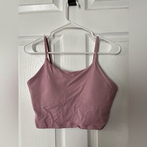 Soft Pink/Purple Crop Sports Bra
